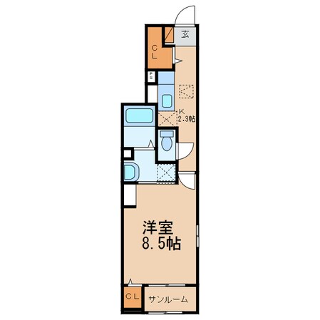 海南駅 徒歩14分 1階の物件間取画像